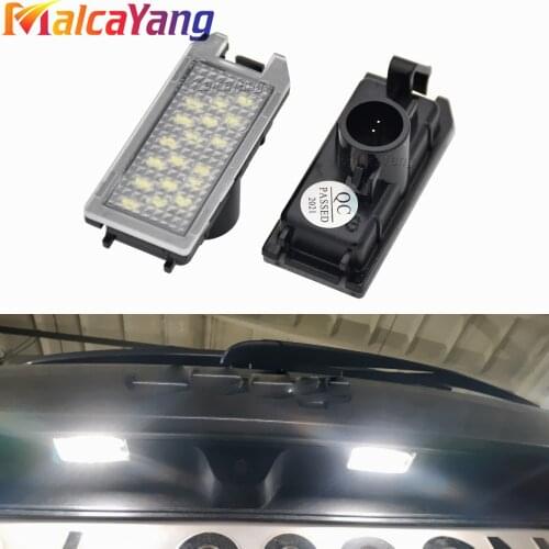 1 Pair For Jeep Grand Cherokee Compass Patriot For Maserati Levante For Fiat 500 For Dodge Viper White LED License Plate Light
