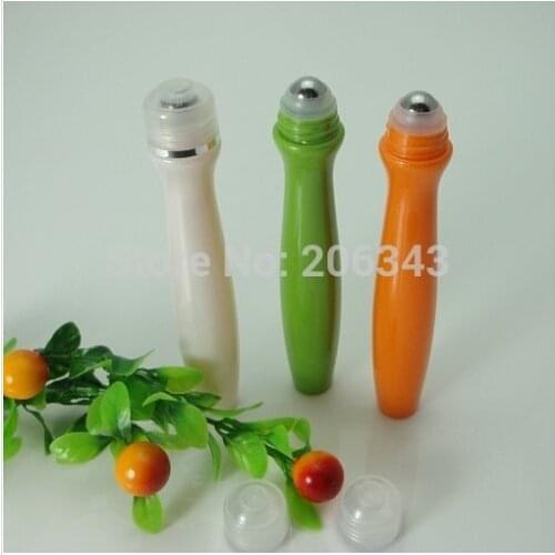 15ML pearl white/orange roll on bottle with steel ball for eye cream,perfume,essentical oil