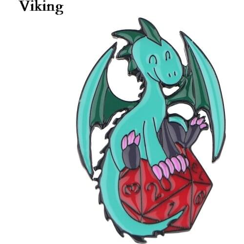 20pcs/lot Dragons Badge Lapel Pin Enamel Brooches Cool Dragon Badge Cartoon Pin Jacket Badge Gift for Women Men G0681