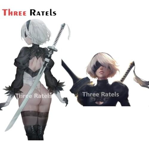 Three Ratels B26 3D Car Sticker For Yorha 2B Nier Auto Accessory Vinyl Material Decal Laptop Skateboard Luggage Stickers