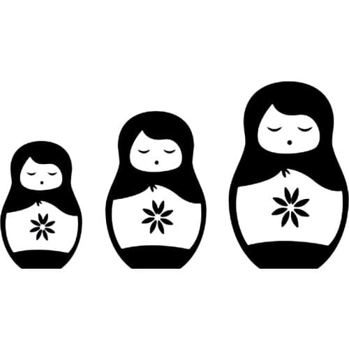 40441# Die-Cut Vinyl Decal Matryoshka Car Sticker Waterproof Auto Decors on Car Body Bumper Rear Window