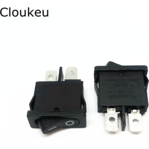 5Pcs 10*21MM Rocker Switch Black KCD1-110 2Pin 2File Seesaw Power switch 6A250V