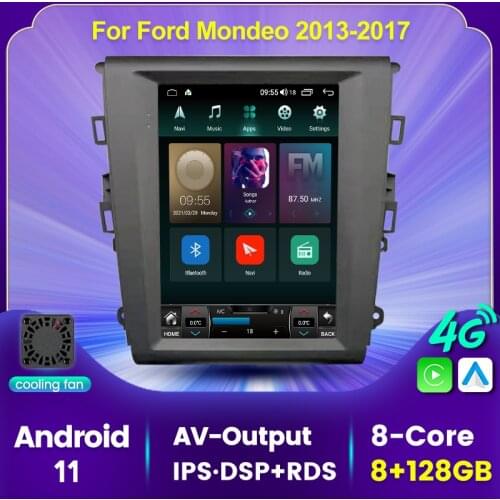Cooling Fan DSP 9.7" Android 11 Car Radio Audio Multimedia Player Navigation GPS for Ford Mondeo 2013-2017 6G 128G DSP carplay