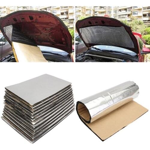 Car Sound Insulation Cotton Silencing Mat, Fireproof and Heat-resistant Mat, Aluminum Foil, Hood Sound Insulation Mat