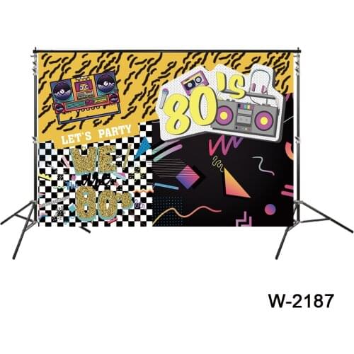 Back To The 80s Backdrop 1980s Awesome 80s Boombox Photography Backdrop Sound Recorder Photo Booth Video Photocall Background