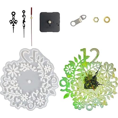 Clock Resin Silicone Mold DIY Wall Clock Epoxy Resin Mold Arabic Numeral Clock Mold Time Tools Home Childrens Room Decoration