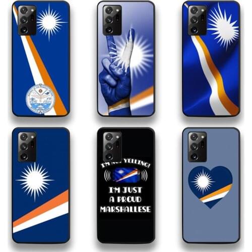Marshall Island National Flag Coat Of Arms Phone Case For Samsung Galaxy Note20 ultra 7 8 9 10 Plus lite M51 M21 M31 Cover