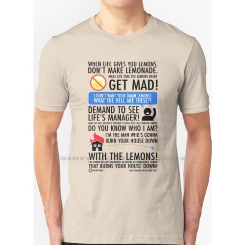 When Life Gives You Lemons T Shirt 100% Pure Cotton Portal 2 Lemonade Lemon Rant Lemon Speech When Life Gives You Lemons Words