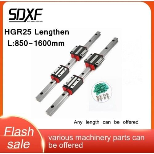 Linear guide HGR25--850mm--Lengthen，two guide rails and four sliders HGH25HA/HGW25HA, factory direct sales