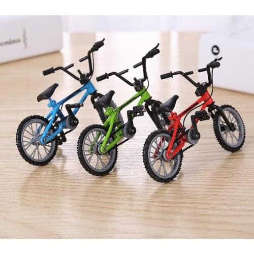 Mini Finger Mountain Bikes Diecast Nickel Alloy Stents Finger Bicycle Kid Novelty Gag Toys Model Mini Portable Bike for Children