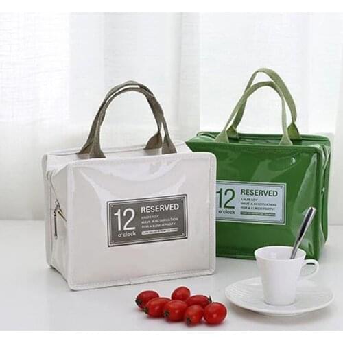 Fashion Letter Thermal Lunch Bag For Kids Women Children Portable Picnic Travel Waterproof Breakfast Storage Bag