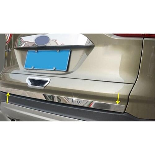 Car Cover Stainless Steel Rear Tail Door Bottom Tailgate Trunk Lid Tail Gate Trim 1pcs For Ford Kuga Escape 2017 2018 2019 2020