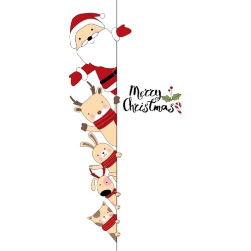 Three Ratels C418 door sticker Cartoon CHRISTMAS Stickers for home decoration living room children bedroom DIY