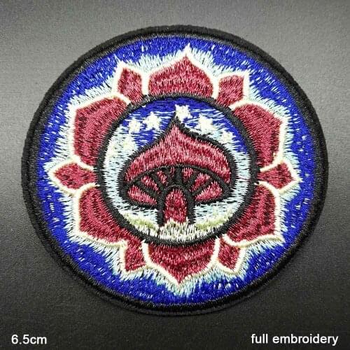 Mushroom Plant Full Embroidery Iron On Embroidered Clothes Patches For Clothing Stickers Garment Wholesale
