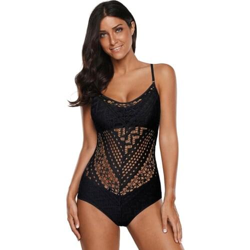 New Hollow Out Design Sexy Piece Bikini Push Up Swimsuit Women Slim Monokini Padded One-piece Sexy Ladies Beach Party Swimwear