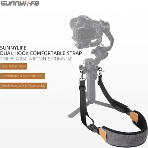 NEW Dual Hook Strap Stress Reliever Shoulder Belt Lanyard For DJI RS 2/RSC 2/Ronin-S/Ronin-SC Gimbal Accessories