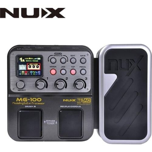 NUX MG-100 MG100 Modeling Guitar Processor Guitar Effect Pedal Drum Tuner Recorder Multi-function With Guitar Modeling Processor
