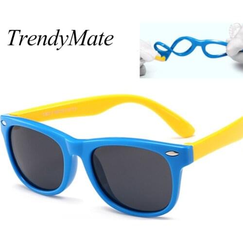 TR90 Polarized Kids Sunglasses Child Baby Safety Flexible Sun Glasses UV400 Eyewear Shades Infant Oculos De Sol High Qualit 1102