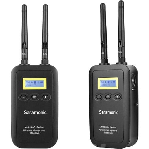 Original Saramonic 5.8GHz Wireless Lavalier Microphone System VmicLink5 Transmitters Receiver for Canon Nikon DSLR Camera