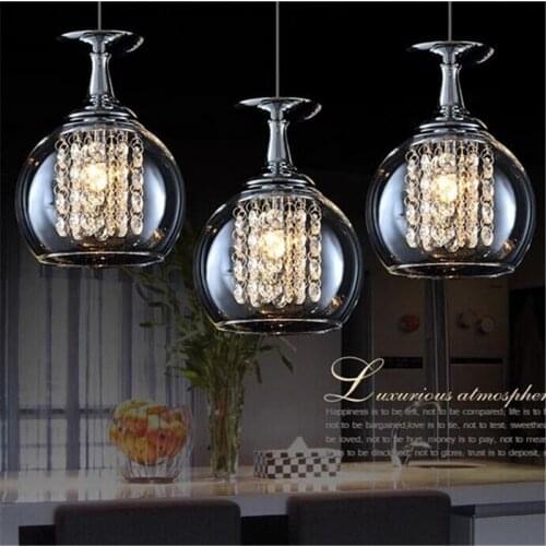 Wineglass Wine Glass Pendant Lights 3 Light Modern NEW Crystal Light Pendant Lamp Ceiling Hanging K9 restaurants lights FG784