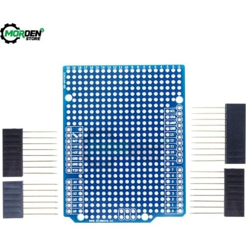 Prototype PCB Board For Arduino UNO R3 ATMEGA328P Shield Board Breadboard Protoshield DIY FR-4 2.54mm 2mm Pitch Hole One