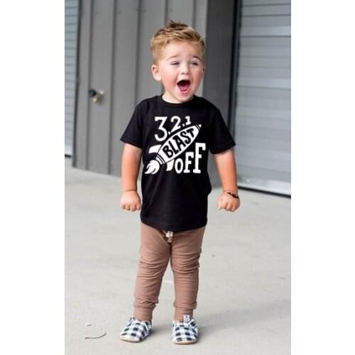 Rocketship Shirt Kids Spaceship T Shirt Toddler tops kids space tees children fashion t-shirt graphic design outfits