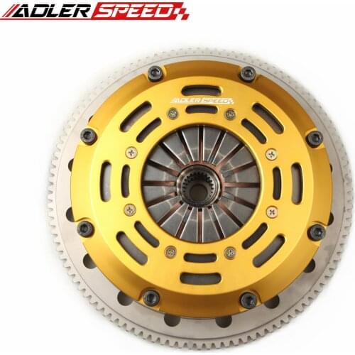 ADLERSPEED RACING CLUTCH TWIN DISC SET for ECLIPSE TALON TSi LASER RS 4G63 TURBO Fits FWD vehicles with 6 bolt crank only