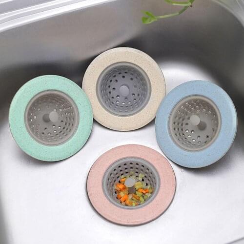 4 color Silicone Kitchen Sink Strainer Stopper Drain Hole Sink Strainer Bathroom Drain Hair Catcher Sink Strainer Tool 2PCS
