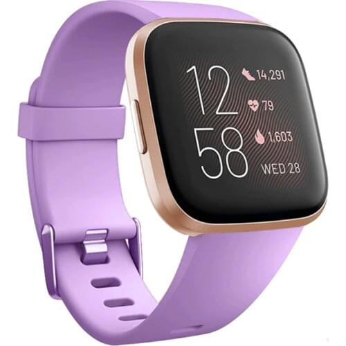 Honecumi Silicone Straps Replacement Accessory Purple bracelet For Fitbit Versa/Versa 2 Smart Watch Fitness Replacement Bands
