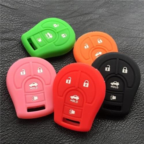 Silicone key cover case For Nissan Maxima Altima Sentra Versa 4 buttons smart key cover