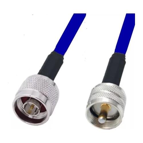 Blue N Male To UHF PL259 Male Connector RG401 Coaxial RF Adapter Jumper Cable 50ohm