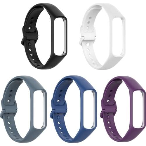 Sport Silicone Replacement Watchband For Samsung Galaxy Fit 2 SM-R220 Pure Color Wristband Replacement Fashion strap Bracelet