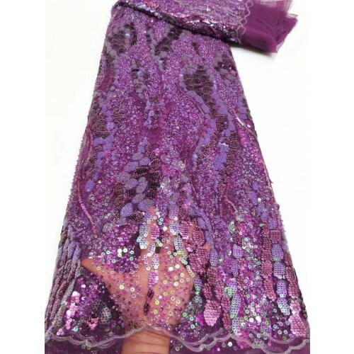 Sequins Craft French Mesh Lace Fabric Tulle Sewing For DIY Evening Party Fashion Wedding Gown Dress Trim 5 Yards