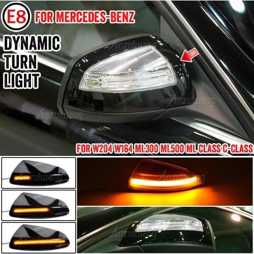 W204 Rear View Side Mirror dynamic Turn Signal Lights Light Lamps For Mercedes For Benz W204 W164 ML300 ML500 ML Class C-Class