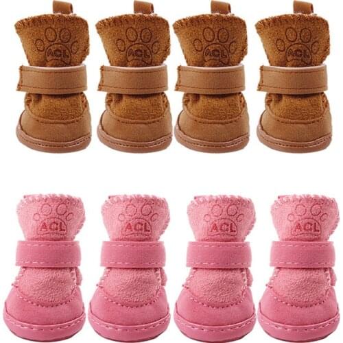 Winter Pet Dog Shoes for Small Dogs Warm Plush Puppy Cat Boots Chihuahua Yorkies Accessories Mascotas Product zapatos para perro