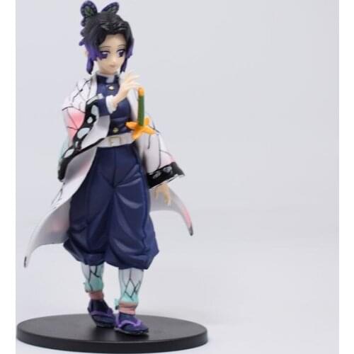 14cm Anime Demon Slayer Figurine Standing Position Kochou Shinobu Figura Kimetsu No Yaiba PVC Action Figure Model Toys