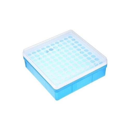 2 Pcs Tube Rack Polypropylene 100-Well Blue for 1.5ml, 2ml