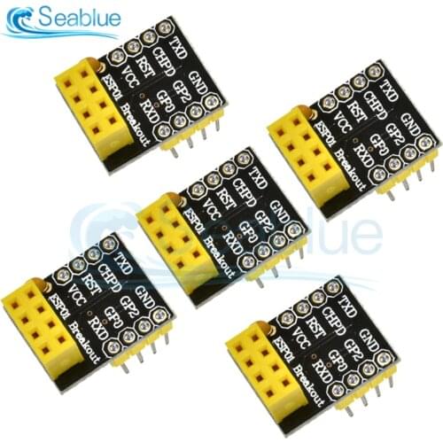 5Pcs USB to ESP8266 WIFI Module ESP-01 ESP-01S Remote Serial Port WIFI Sensor Transceiver Wireless Board ESP01S Breakout Adapter