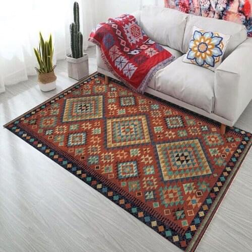 Ethnic style Bohemian Moroccan ethnic rug Persian style rug non-slip rug living room bedroom study rectangular rug can be custom