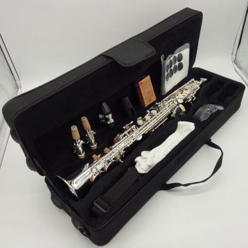Brand MFC Soprano Saxophone 803 Silvering B-flat Soprano Sax 80III With Case Mouthpiece Reeds Neck