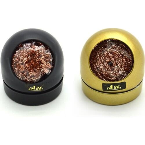 Cleaning Ball Desoldering Soldering Iron Mesh Filter Cleaning Nozzle Tip Copper Wire Cleaner Ball Metal Dross Box Clean Ball