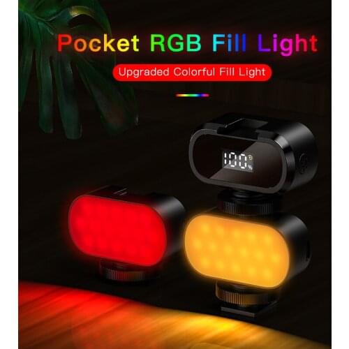 Colorful Mini Fill Light Live Video Lighting Led Light Tripod For Photographic Lighting Photography Vlog Photo Living Selfie RGB