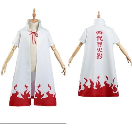 Children Anime 4th Hokage Namikaze Minato Cosplay Costume Kids Cloak Coat Halloween Carnival Suit