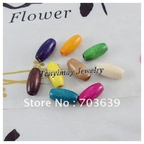 Free Shipping 7x15mm Long Rice Shape Wood Beads DIY Wholesale(200pcs/Lot)