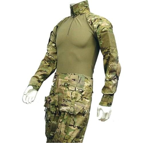 EMERSON Combat Shirt & Pants Multi Camo w/ Elbow & Knee Pads version 1