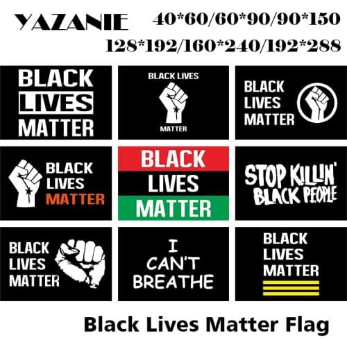 YAZANIE I Can't Breathe Flag Black Lives Matter Flags BLM Peace Protest Outdoor Banner STOP Killing BLACK PEOPLE Outdoor Flags