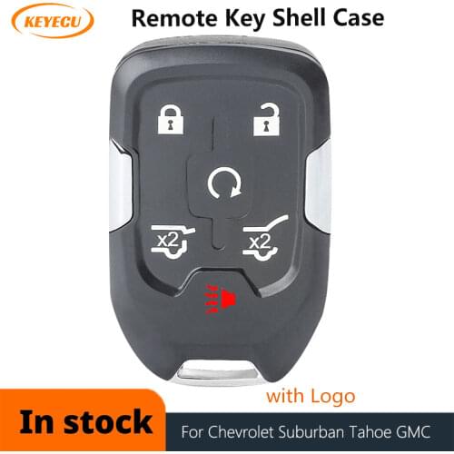 KEYECU Replacement Smart Remote Key Shell Case Fob 3 / 4 / 5/ 6 Button for Chevrolet Tahoe Suburban 2014 2015 2016 2017 HYQ1AA