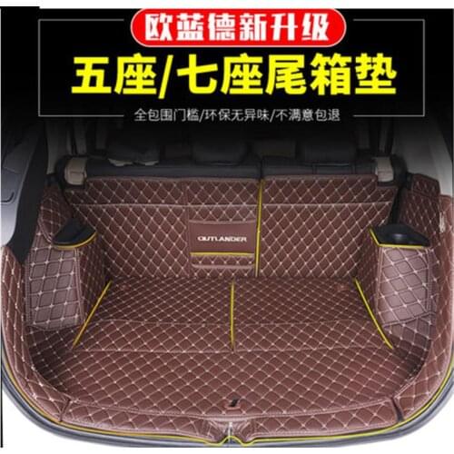 Trunk mat For Mitsubishi Outlander 5 seats 7seats 2013-2018 Cargo Liner Interior Accessories Carpet car styling Foot Trunk mat