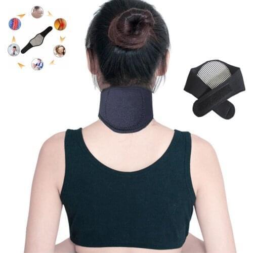 Mounchain 1Pcs Back Neck Support Tourmaline Magnetic Therapy Health Care Neck Guard Cervical Posture Corrector Neck Massager