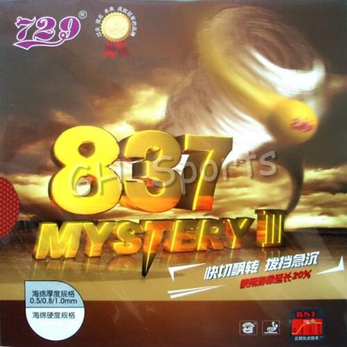 RITC 729 Friendship 837 Mystery III Long Pips-Out Table Tennis Rubber With Sponge